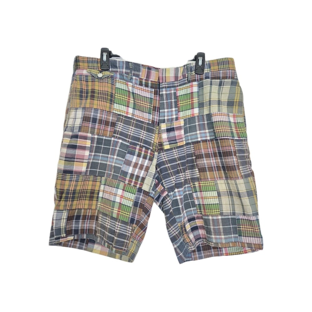 Polo Ralph Lauren Patchwork Authentic India Madras Shorts Mens 36 Cotton Preppy